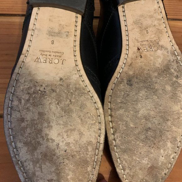 J. Crew Black Italian Leather Monk Strap Loafer